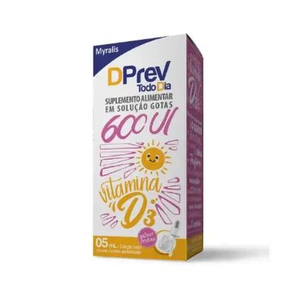 Imagem de Vitamina D Colecalciferol DPrev Todo Dia 600Ui Gotas