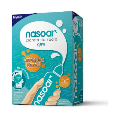 Imagem de Nasoar Solucao Para Lavagem Nasal C/30 Envelopes +Frasco