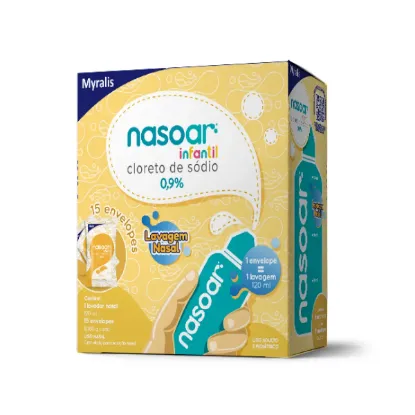 Imagem de Nasoar Infantil Solucao Para Lavagem Nasal C/15 Env +Frasco