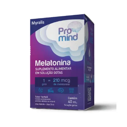 Imagem de Promind Melatonina Solucao Oral Gotas Hortela 210Mcg 40Ml 