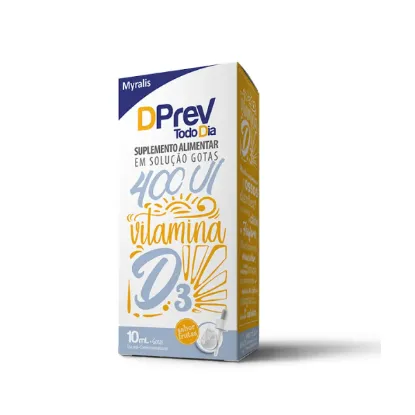 Imagem de Vitamina D Colecalciferol DPrev Todo Dia Solucao Oral Gotas Frutas 400Ui 10Ml 