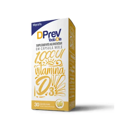 Imagem de Vitamina D Colecalciferol DPrev Todo Dia 1000Ui C/30 Caps