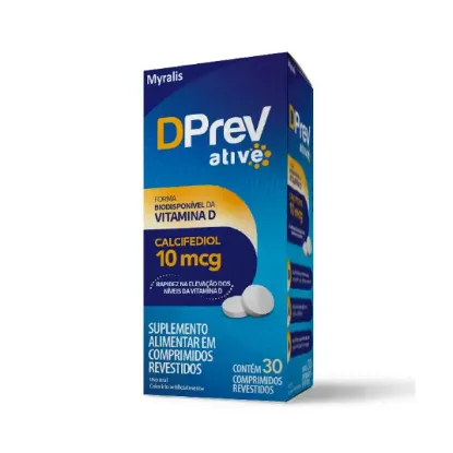 Imagem de Vitamina D Calcifediol DPrev Ative 10 mcg c/ 30 Cpr