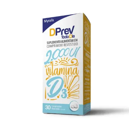 Imagem de Vitamina D Colecalciferol DPrev Todo Dia 2000Ui C/30 Cpr
